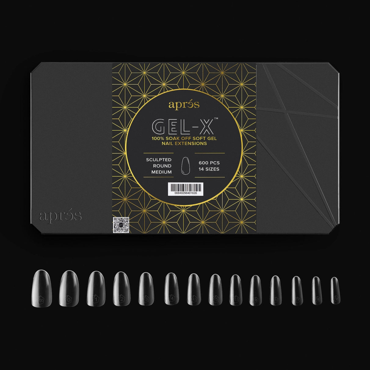 Aprés Gel-X Sculpted Soft Gel Tips 600pcs - Round Medium
