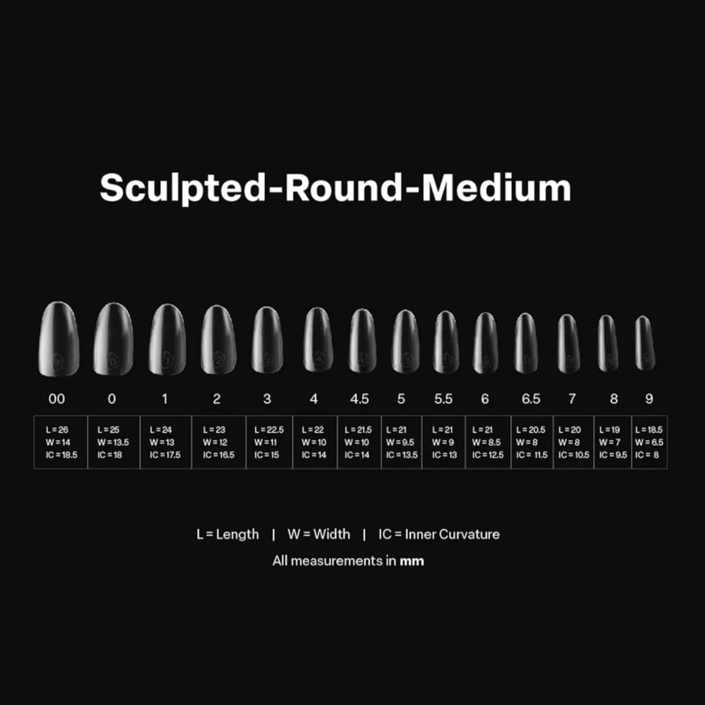 Aprés Gel-X Sculpted Soft Gel Tips 600pcs - Round Medium