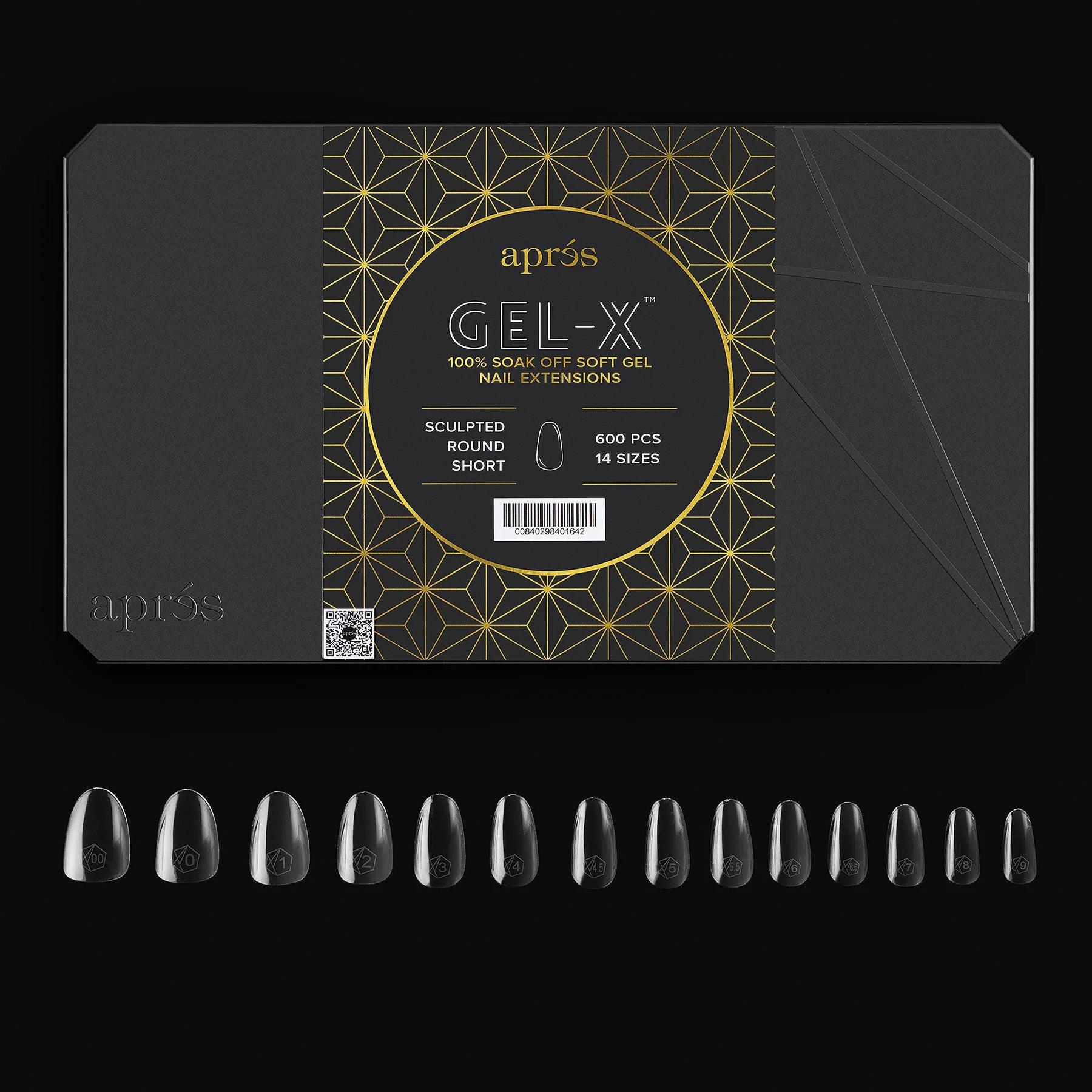 Aprés Gel-X Sculpted Soft Gel Tips 600pcs - Round Short