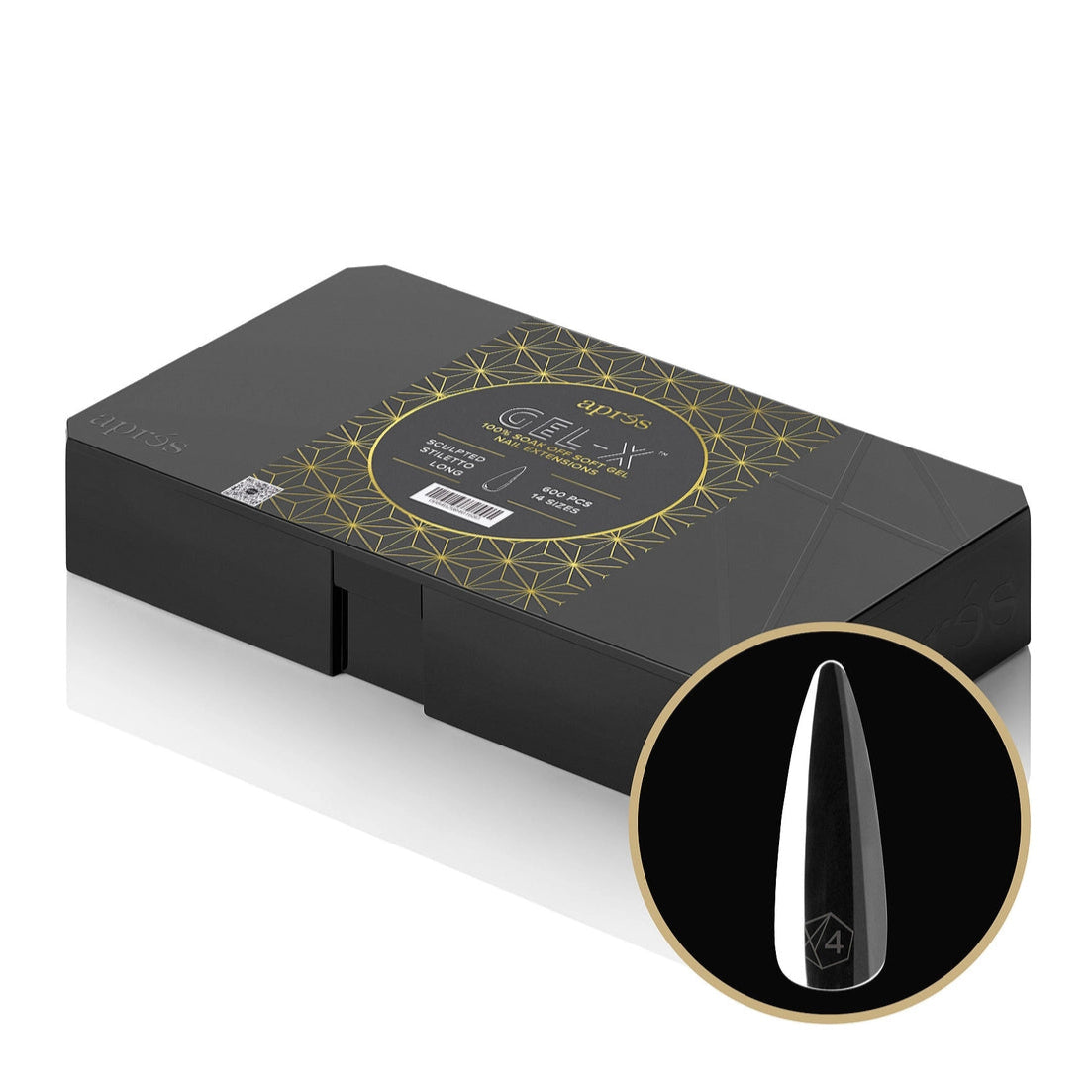 Aprés Gel-X Sculpted Soft Gel Tips 600pcs - Stiletto Long