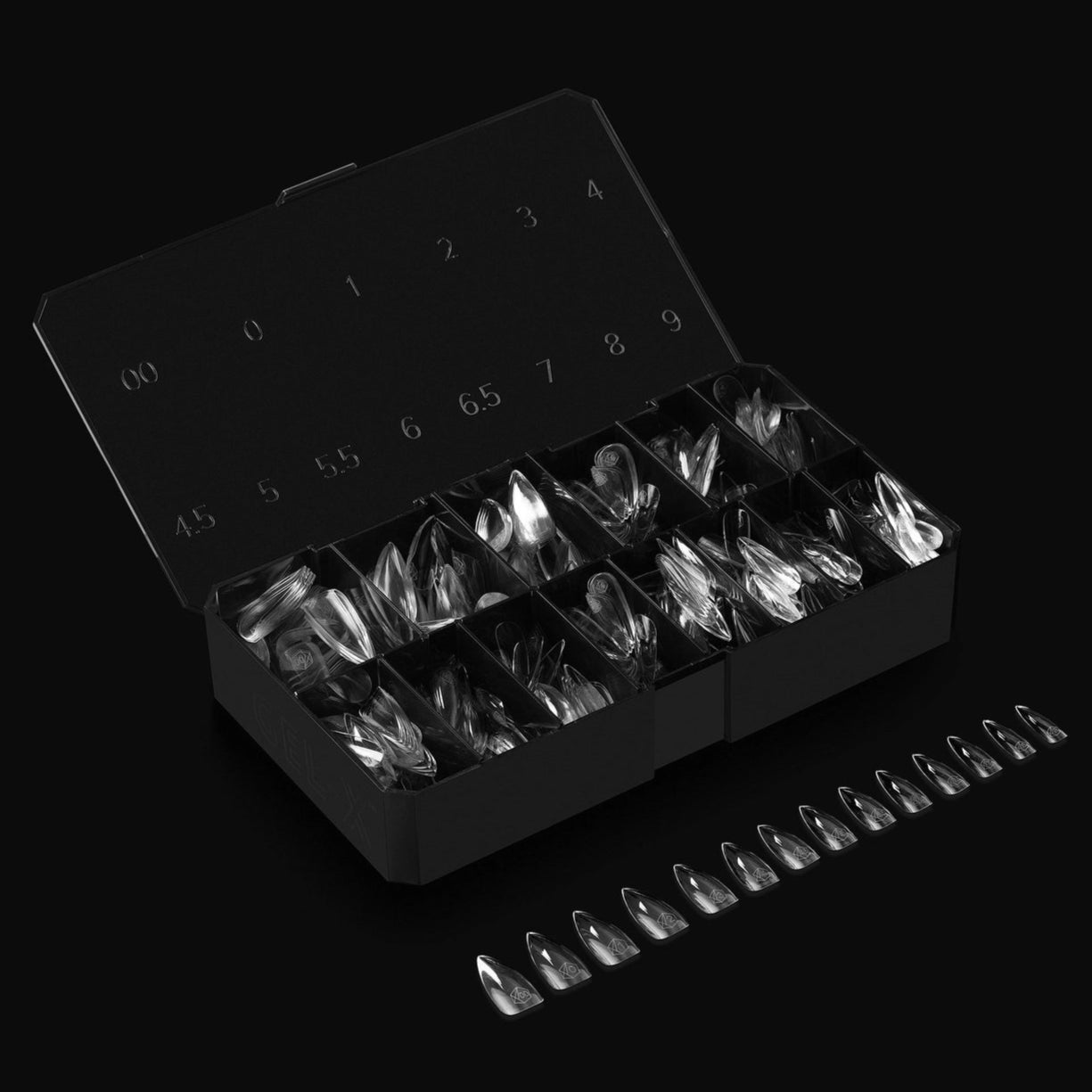 Aprés Gel-X Sculpted Soft Gel Tips 600pcs - Stiletto Medium