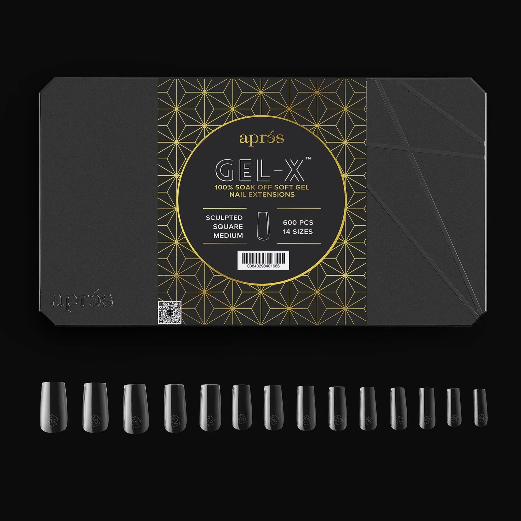 Aprés Gel-X Sculpted Soft Gel Tips 600pcs - Square Medium