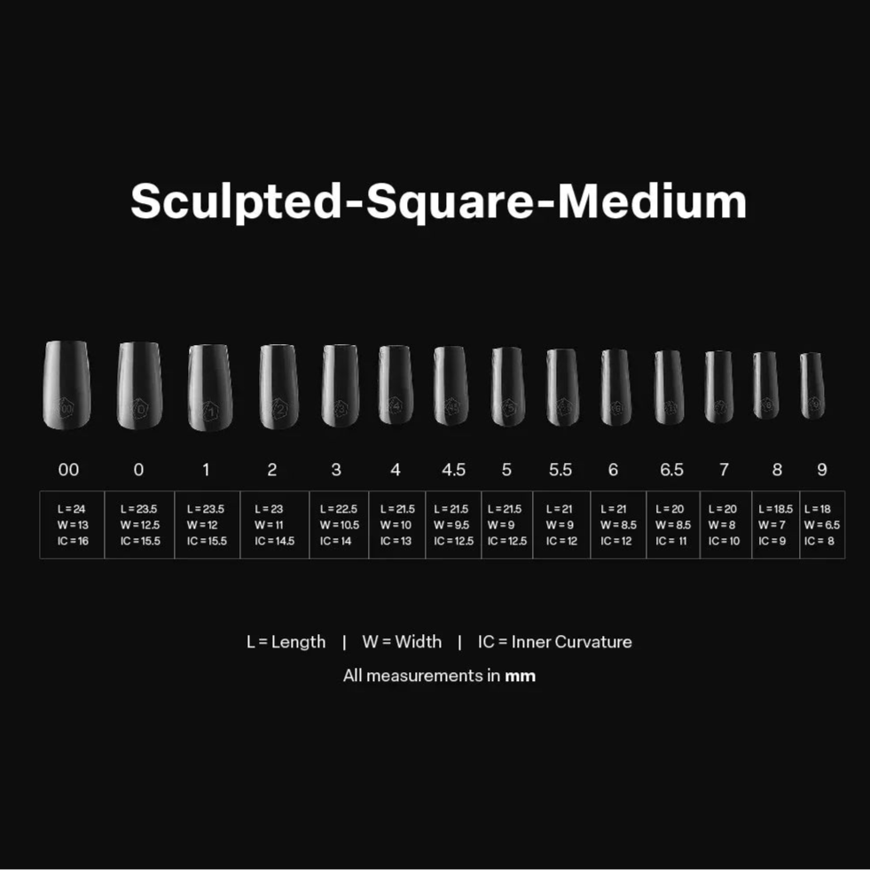 Aprés Gel-X Sculpted Soft Gel Tips 600pcs - Square Medium