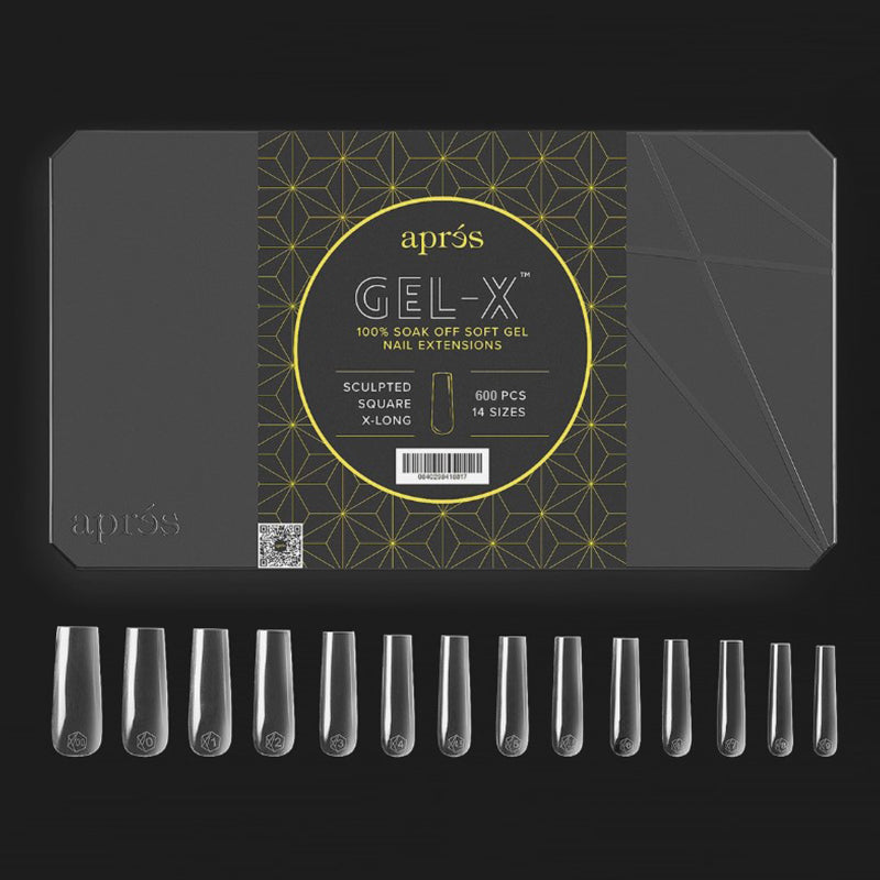 Aprés Gel-X Sculpted Soft Gel Tips 600pcs - Square X-Long