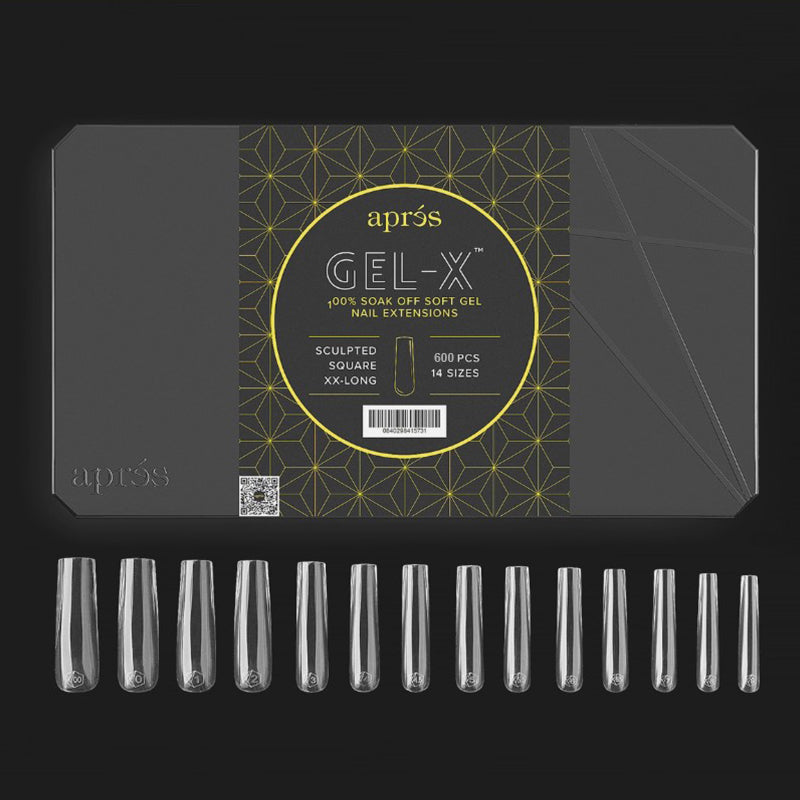 Aprés Gel-X Sculpted Soft Gel Tips 600pcs - Square XX-Long