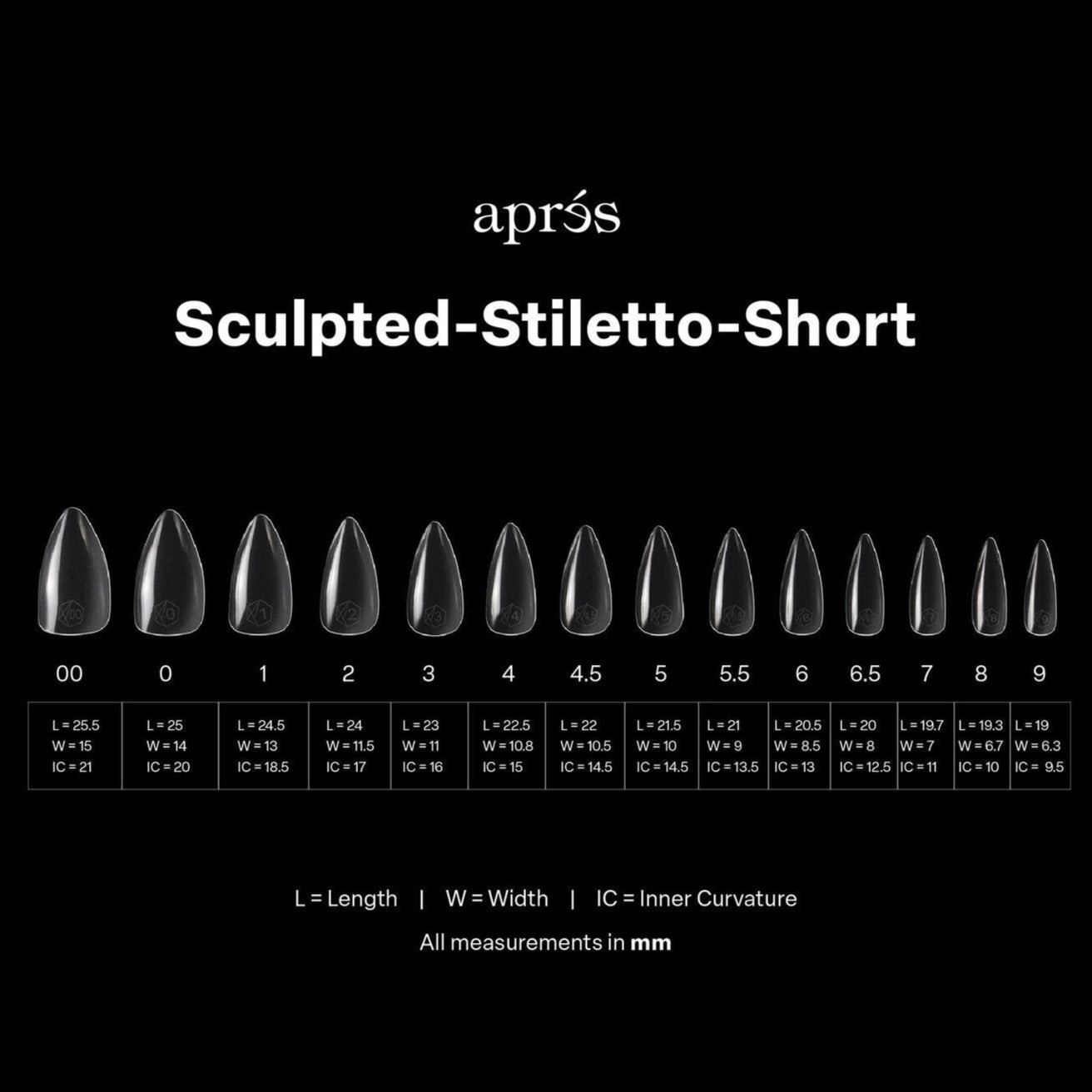 Aprés Gel-X Sculpted Soft Gel Tips 600pcs - Stiletto Short