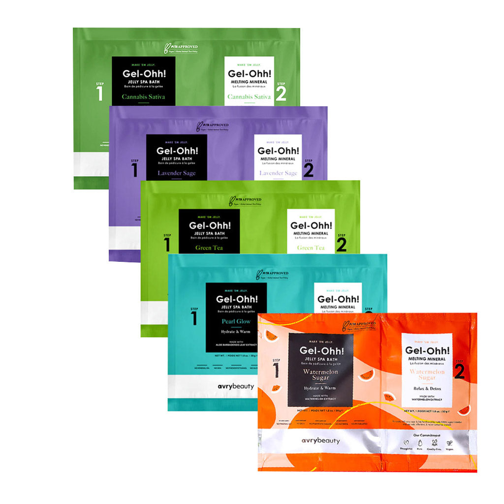 Avry Beauty Gel-Ohh Jelly Spa Bath Pedicure Footbath SET OF 50