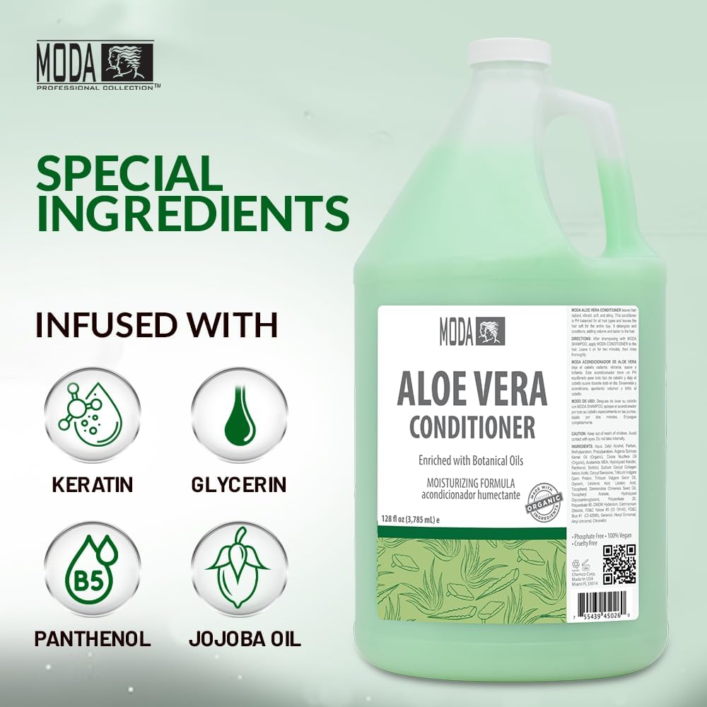 MODA Aloe Vera Conditioner Enriched With Botanical Oils 1 Gallon