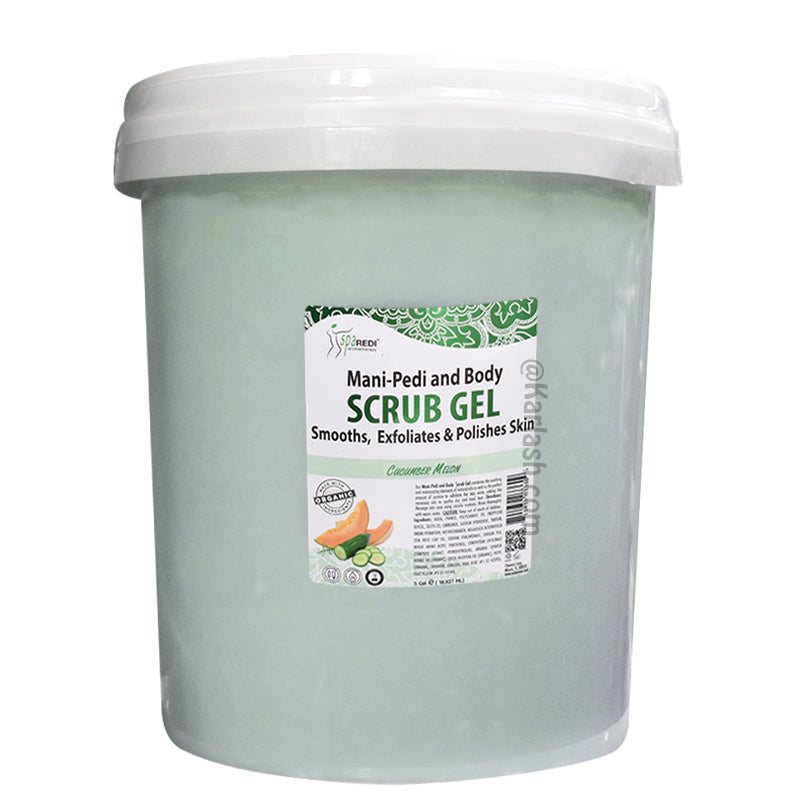 SPA REDI Pedi Scrub Gel Cucumber Melon Bucket (5 gallon size)