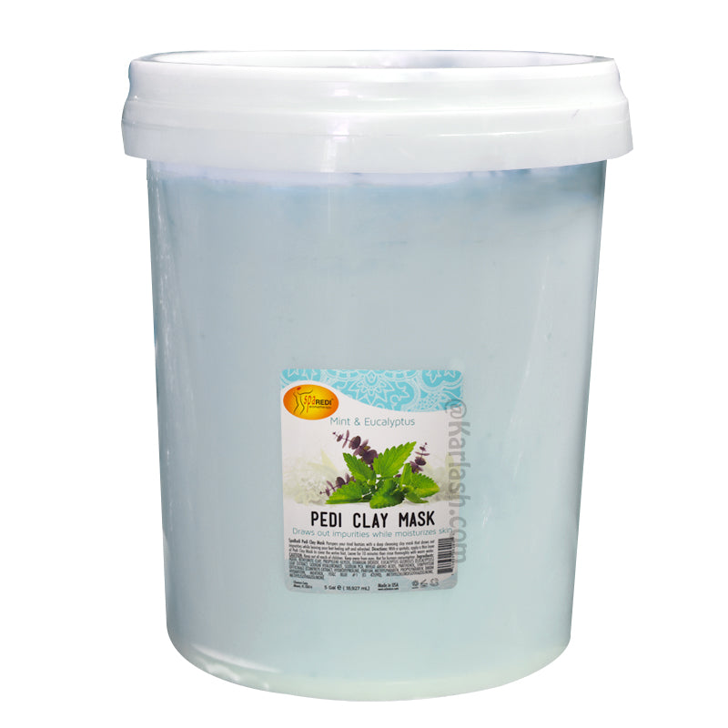SPA REDI Pedi Clay Mask Mint & Eucalyptus Bucket (5 gallon size)