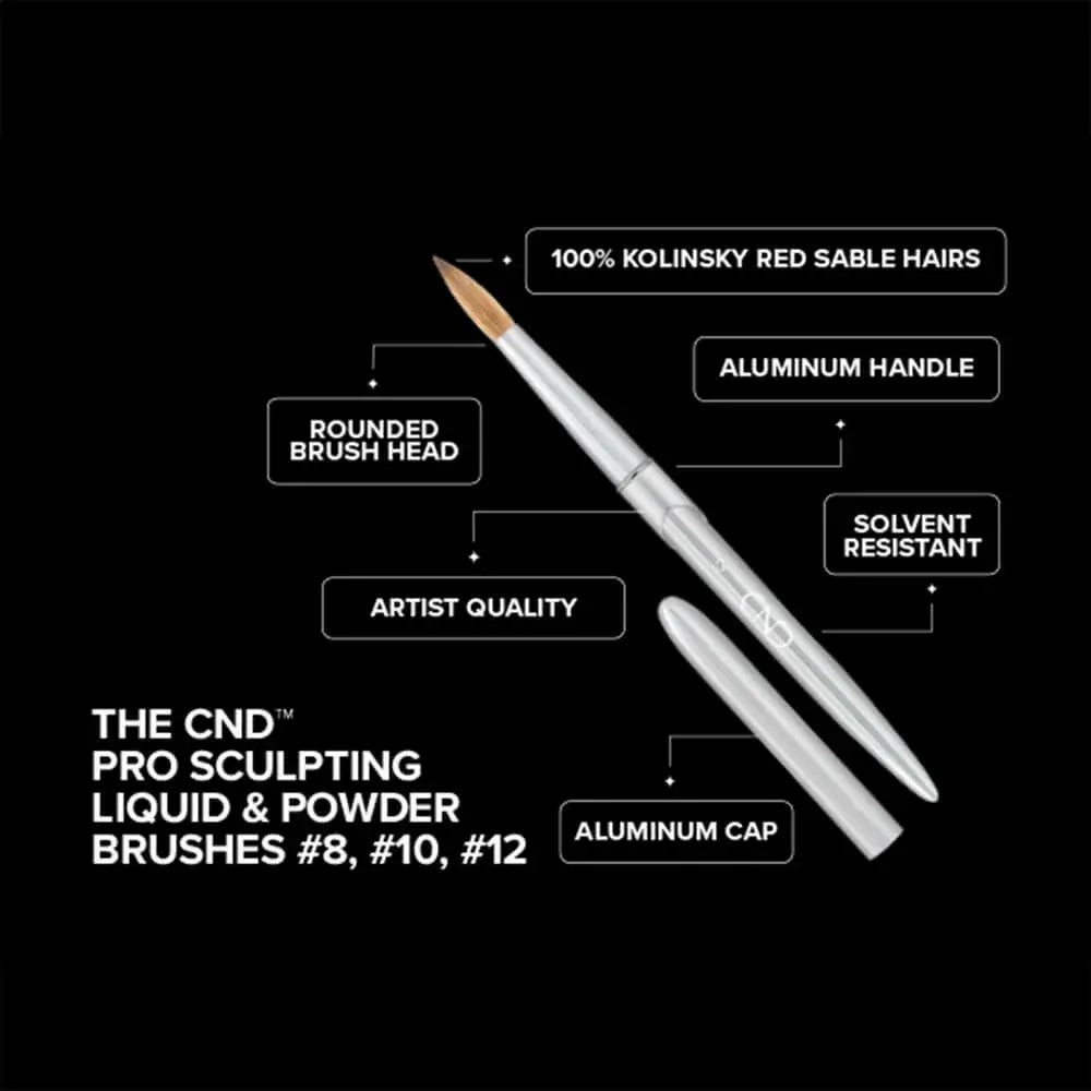 CND Pro Liquid & Powder Sculpting Brush Round #10