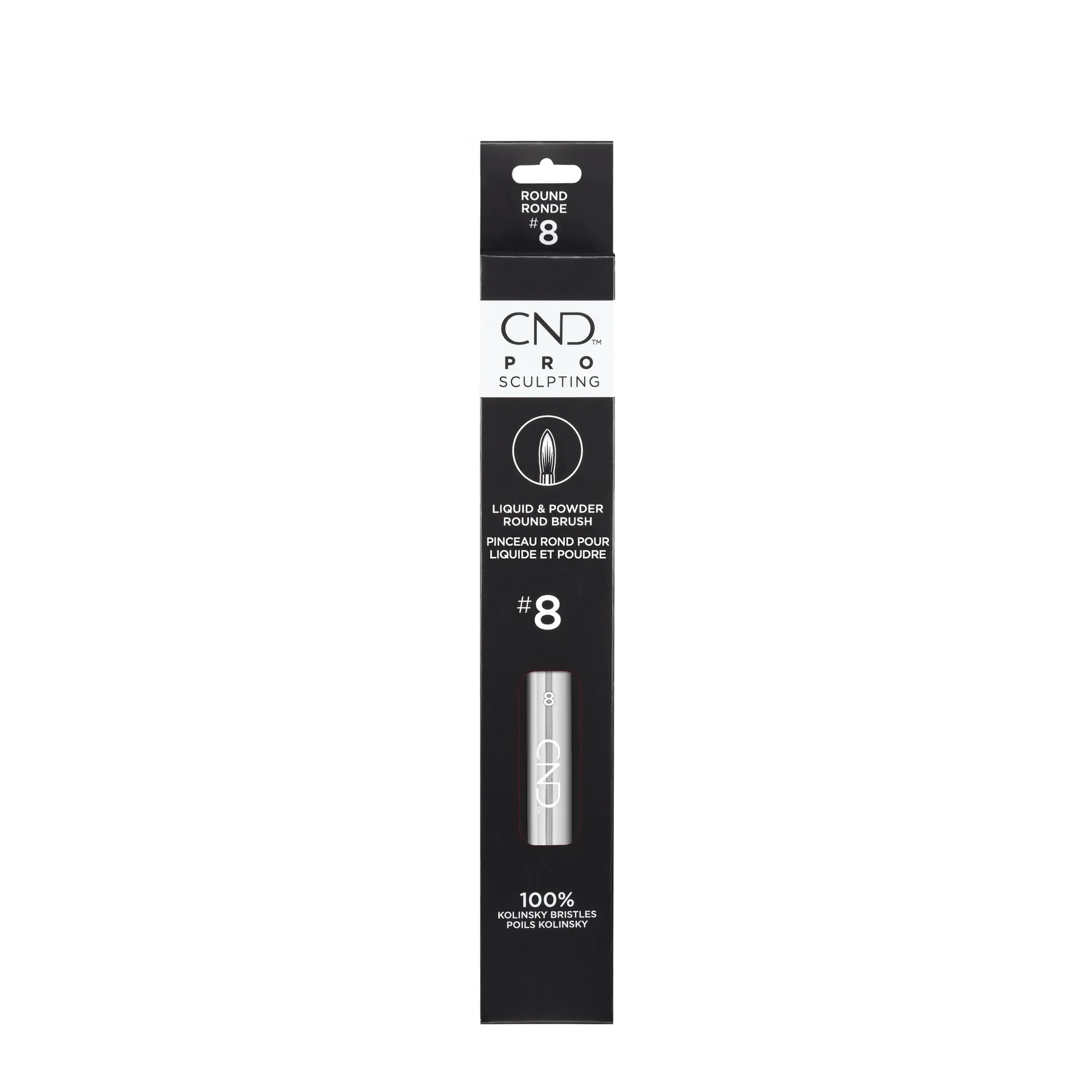 CND Pro Liquid & Powder Sculpting Brush Round #8