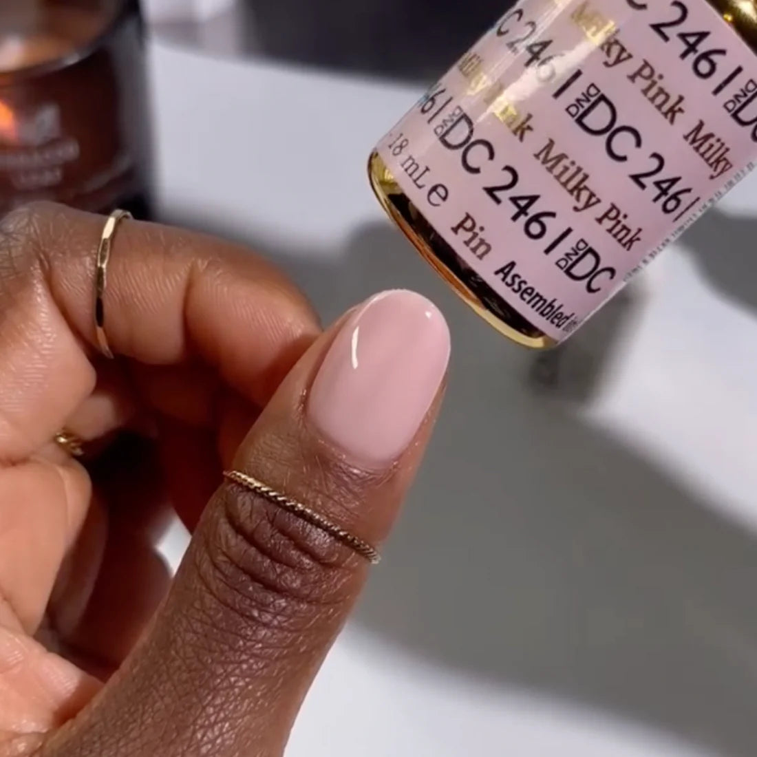 DND DC Matching Polish Set Gel & Lacquer #2461 Milky Pink