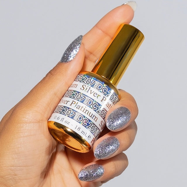 DND DC Soak-off Gel Polish #207 Silver 0.6 oz