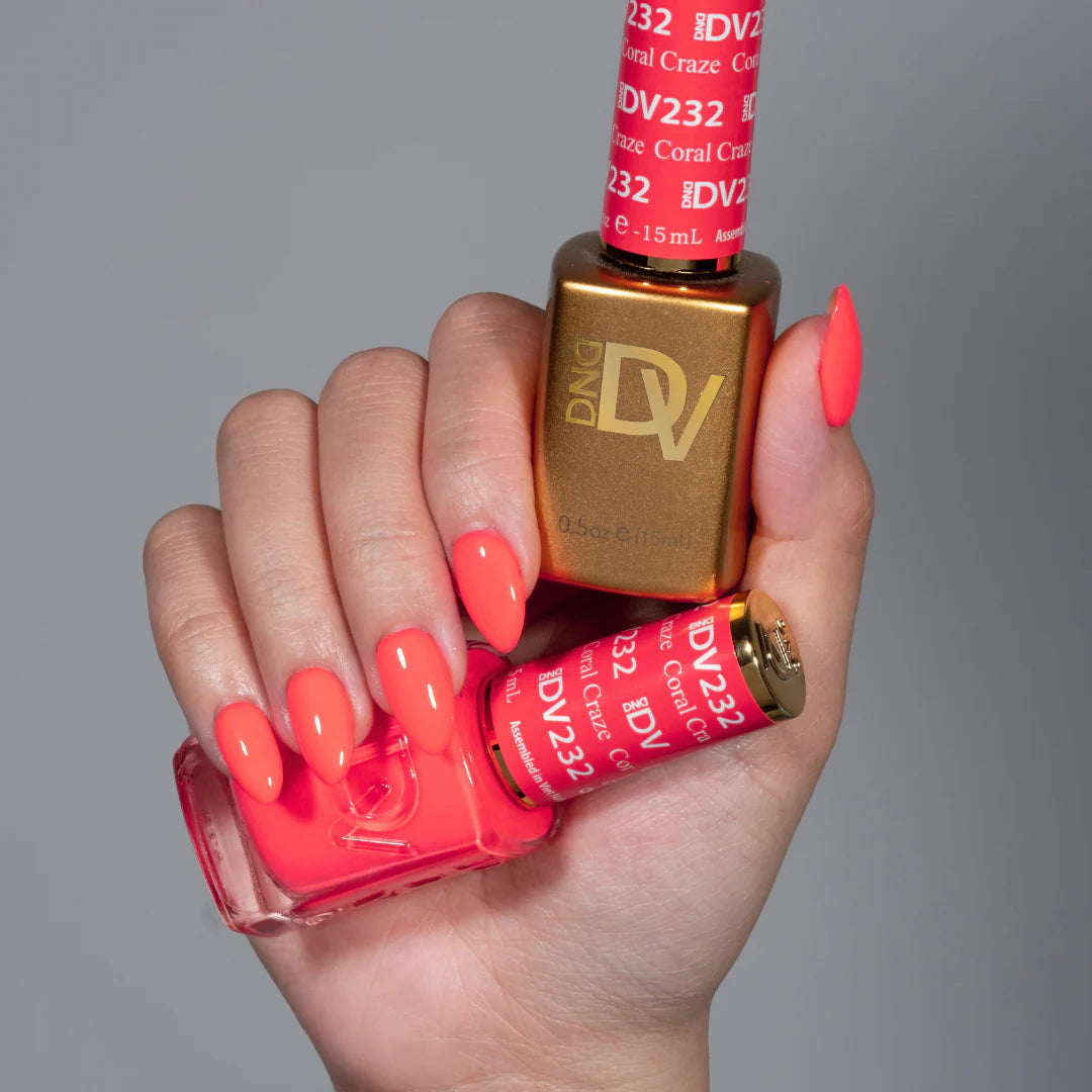DND Diva Matching Polish Set Gel & Lacquer - #232 Coral Craze
