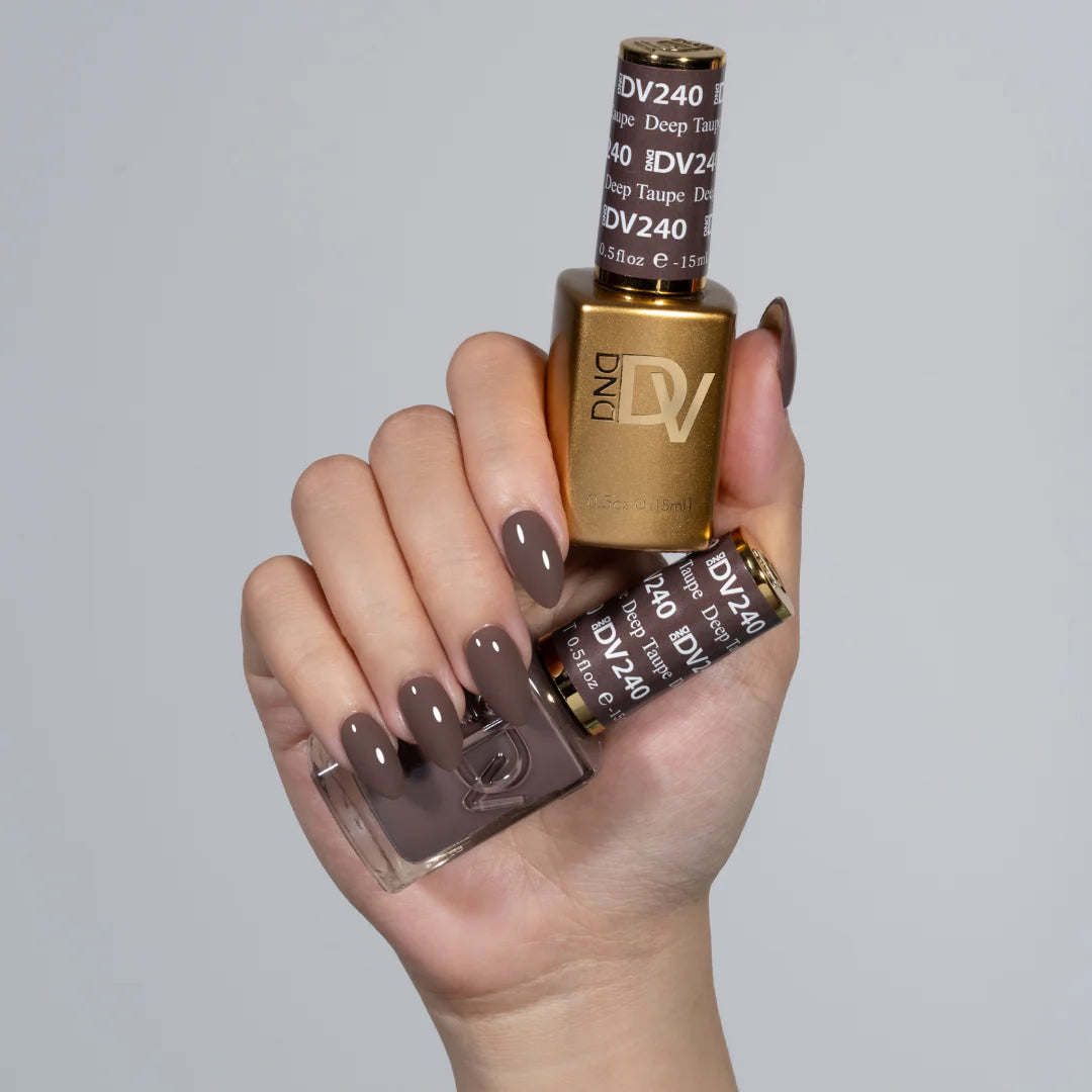 DND Diva Matching Polish Set Gel & Lacquer - #240 Deep Taupe