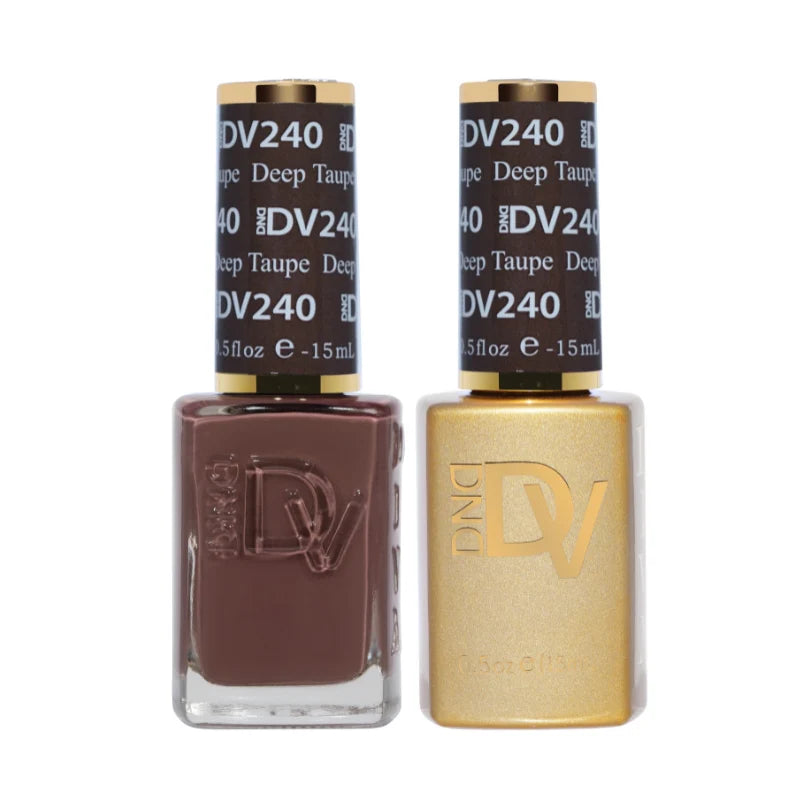DND Diva Matching Polish Set Gel & Lacquer - #240 Deep Taupe