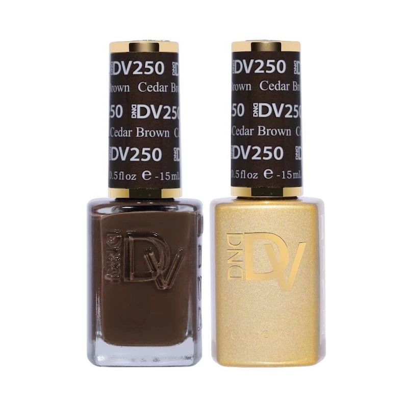 DND Diva Matching Polish Set Gel & Lacquer - #250 Cedar Brown