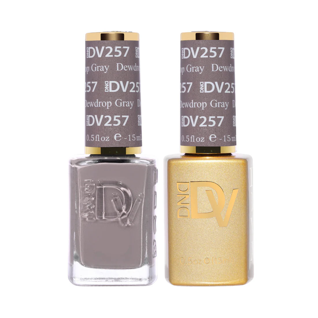 DND Diva Matching Polish Set Gel & Lacquer - #257 Dewdrop Gray
