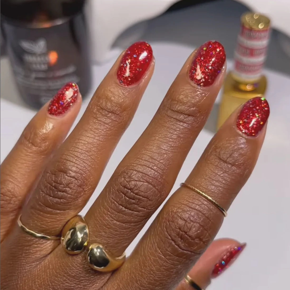 DND Diva Matching Polish Set Gel & Lacquer - #34 Sequin Lipstick