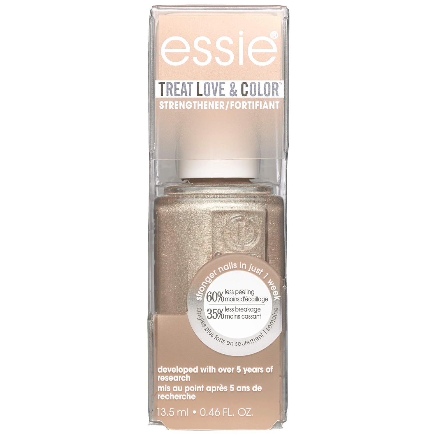 Essie Treat Love & Color Nail Polish Strengthener Glow The Distance, 0.46 fl. oz.