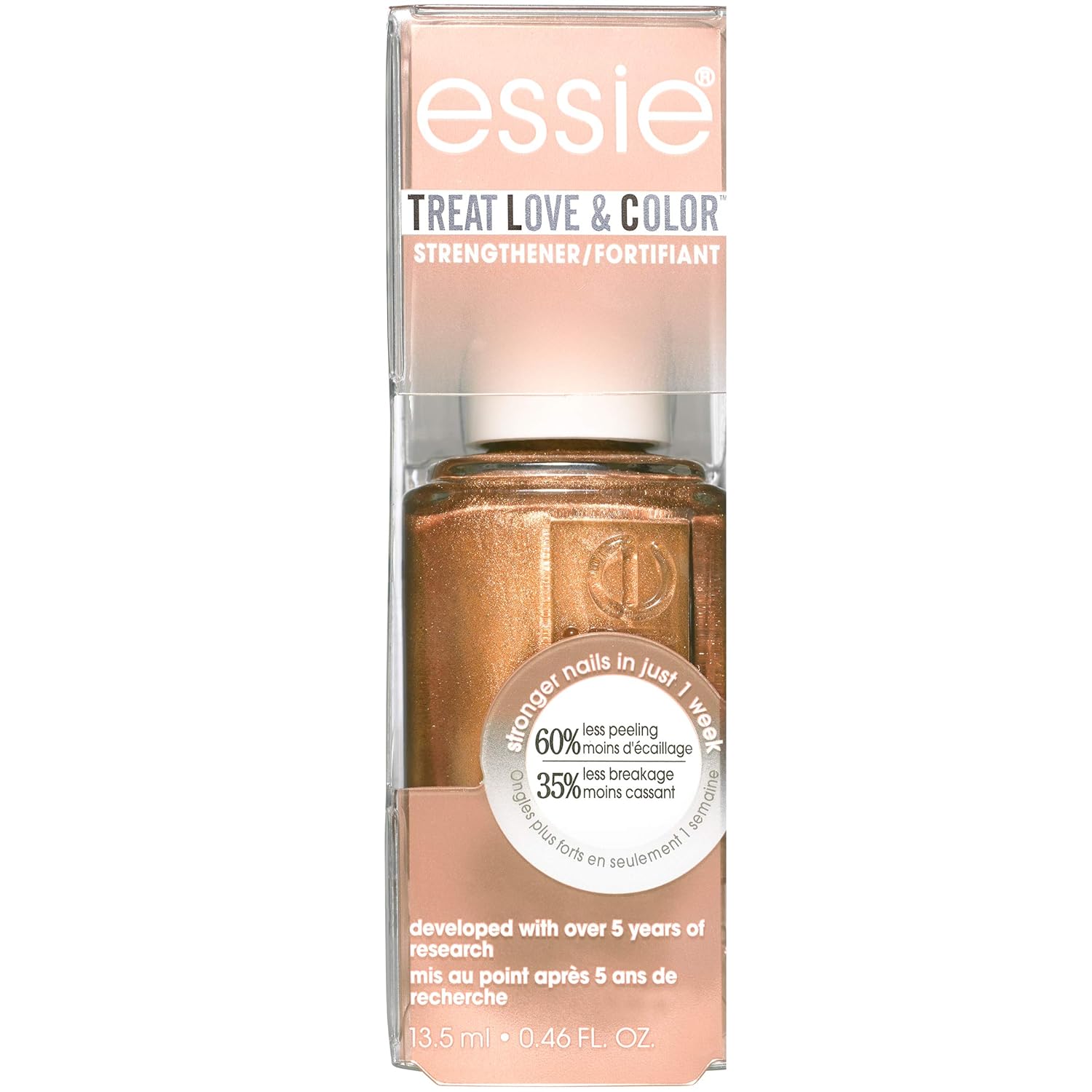 Essie Treat Love & Color Nail Polish Strengthener Glow The Distance, 0.46 fl. oz.