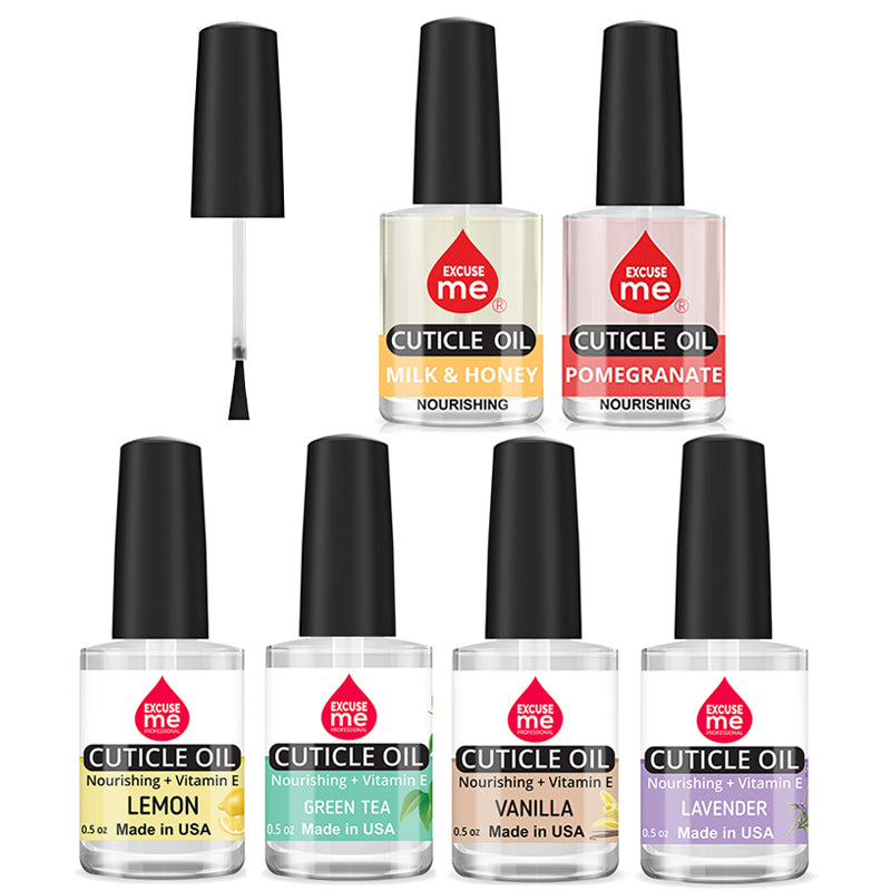 Excuse Me Cuticle Oil With Brush SET OF 6 Different Scents