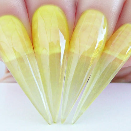 Kiara Sky Jelly Gel Polish G4005 Lemon Drop swatch