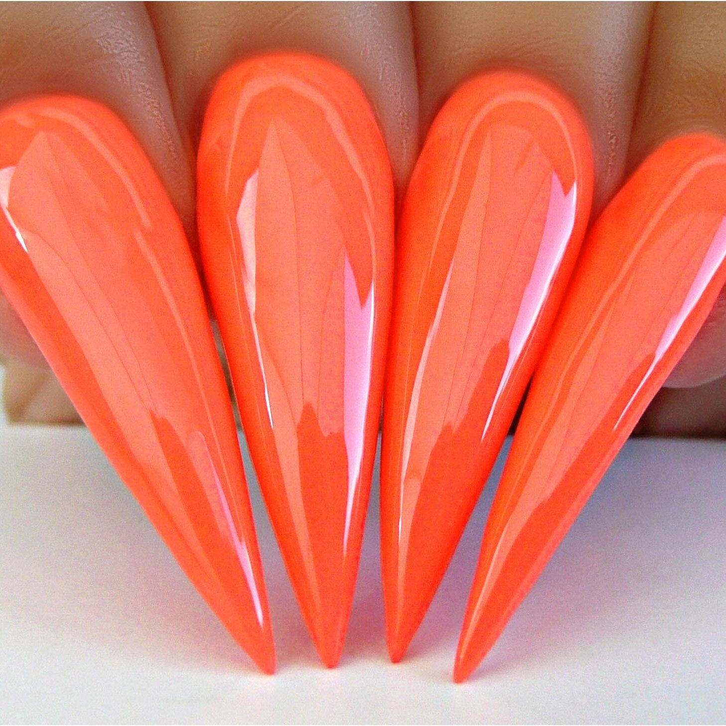 Kiara Sky Gel Polish G542 Twizzly Tangerine 0.5 oz - Swatch