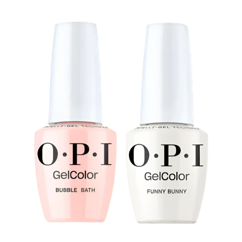 OPI GelColor Polish Funny Bunny & Bubble Bath SET (Sheer)