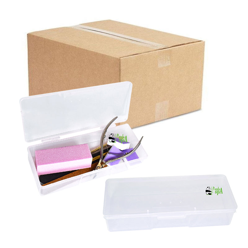 PandaSpa Large Portable Vip Clear Plastic Manicure Storage Toolbox (BULK DISCOUNT)