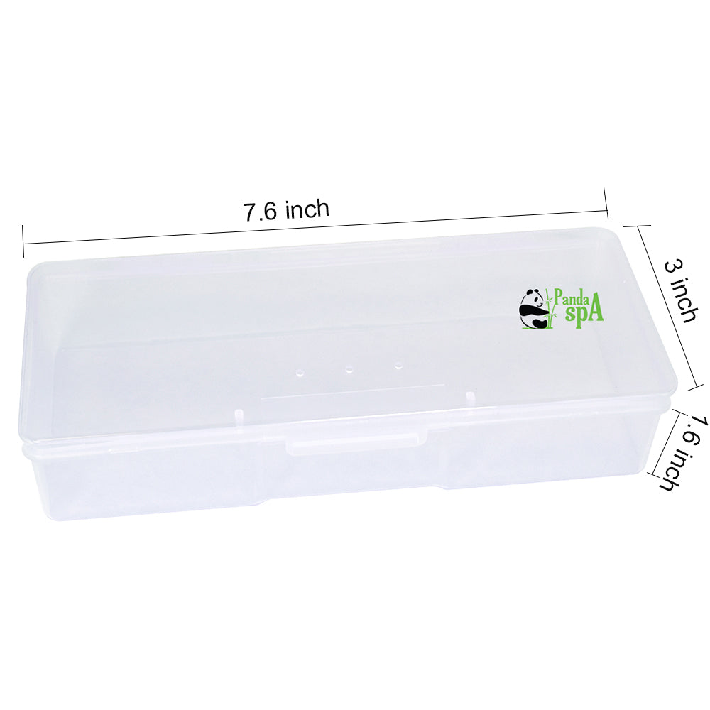 PandaSpa Large Portable Vip Clear Plastic Manicure Storage Toolbox