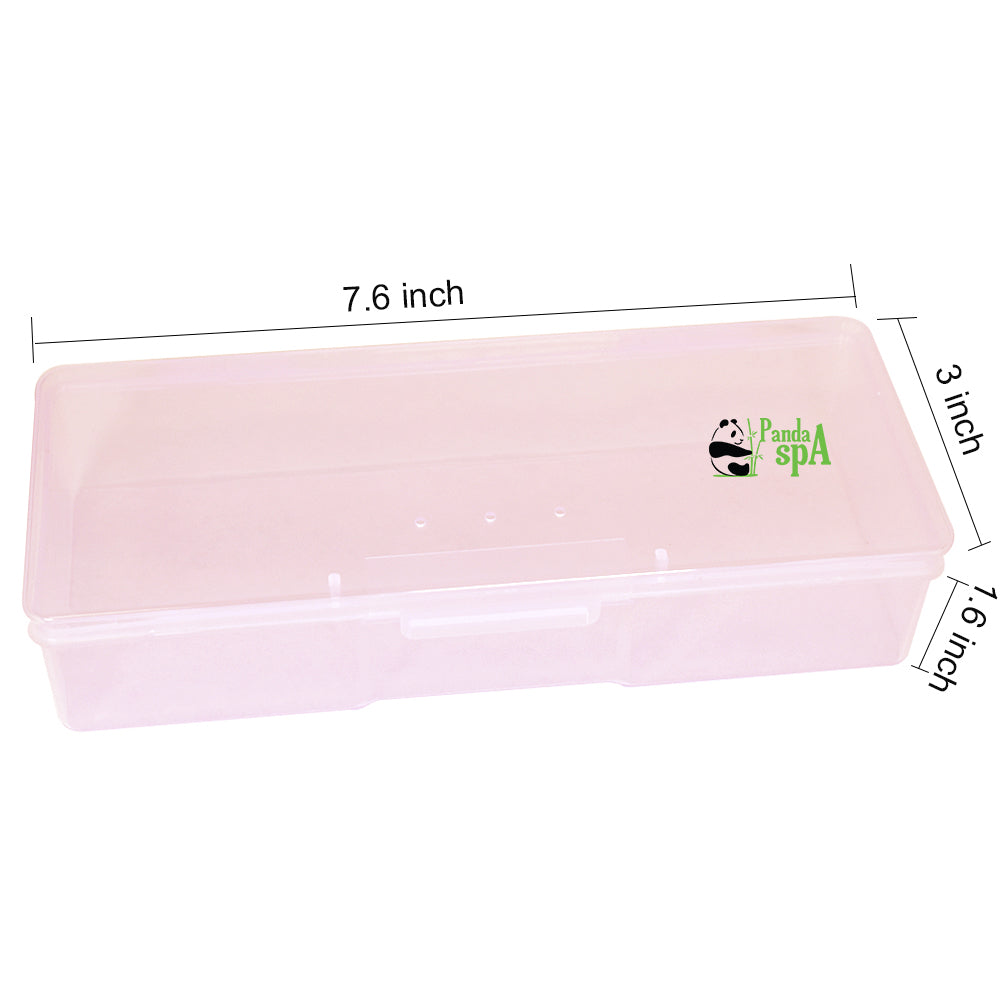 PandaSpa Large Portable Vip Clear Plastic Manicure Storage Toolbox
