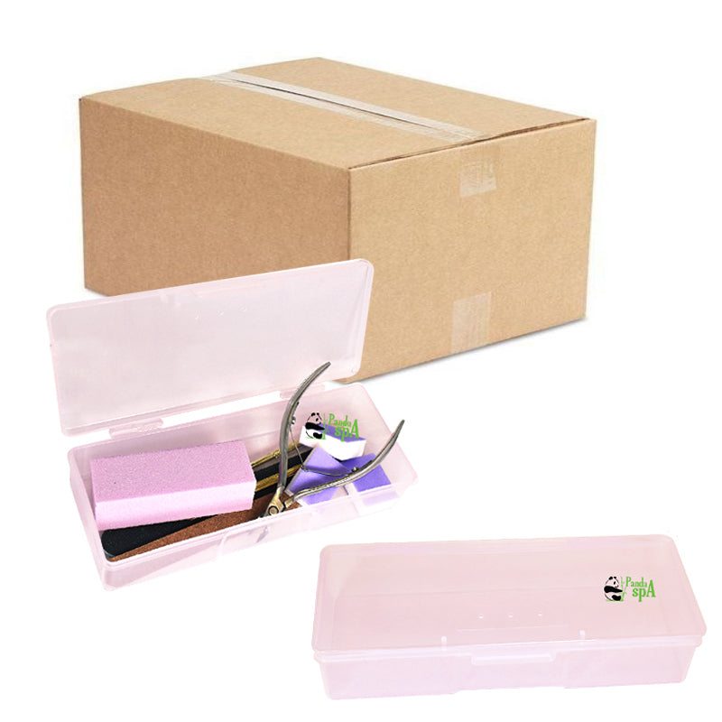 PandaSpa Large Portable Vip Clear Plastic Manicure Storage Toolbox (BULK DISCOUNT)