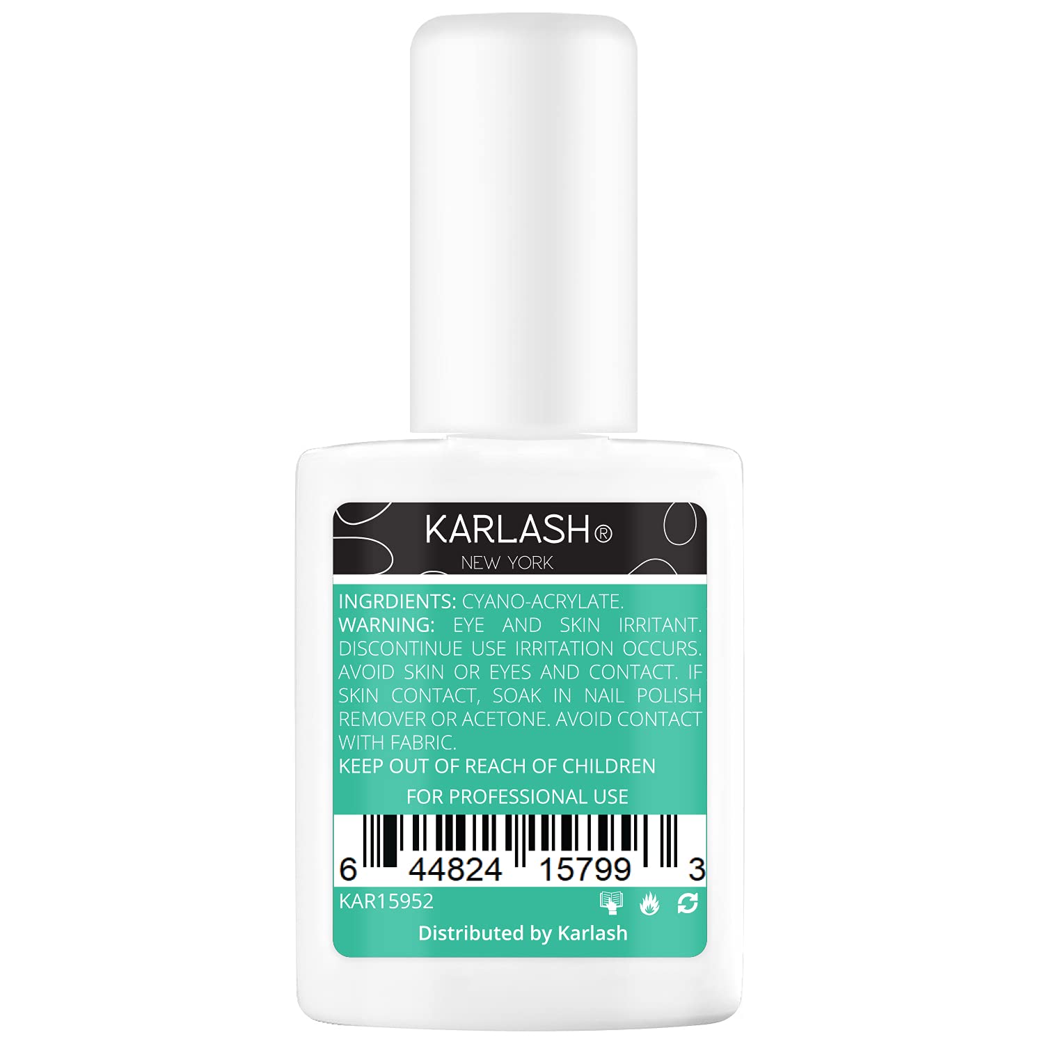Karlash Professional Dip System Brush On Glue Gel 0.5 oz & Resin Gel Glue Activator 1 oz.