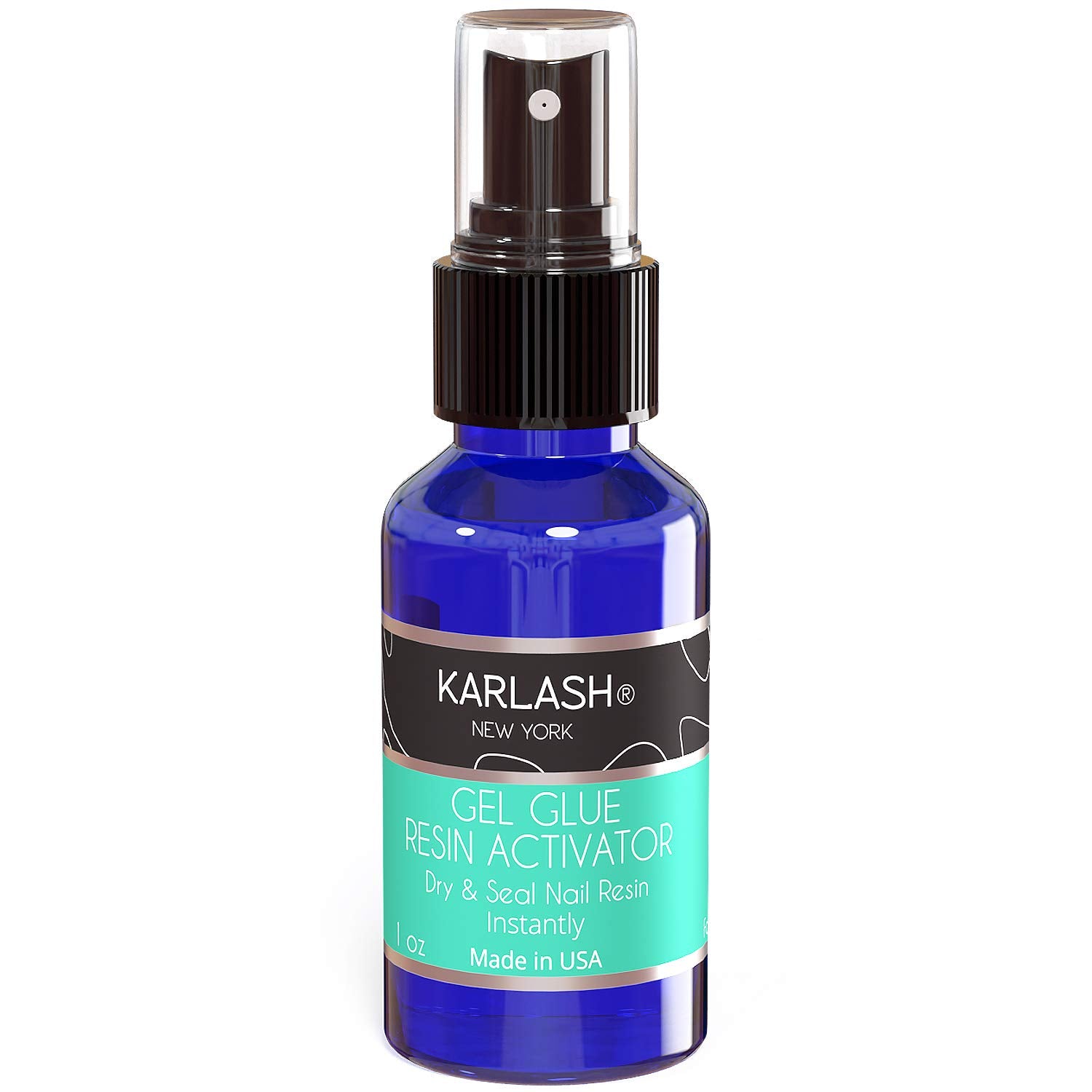 Karlash Professional Dip System Brush On Glue Gel 0.5 oz & Resin Gel Glue Activator 1 oz.