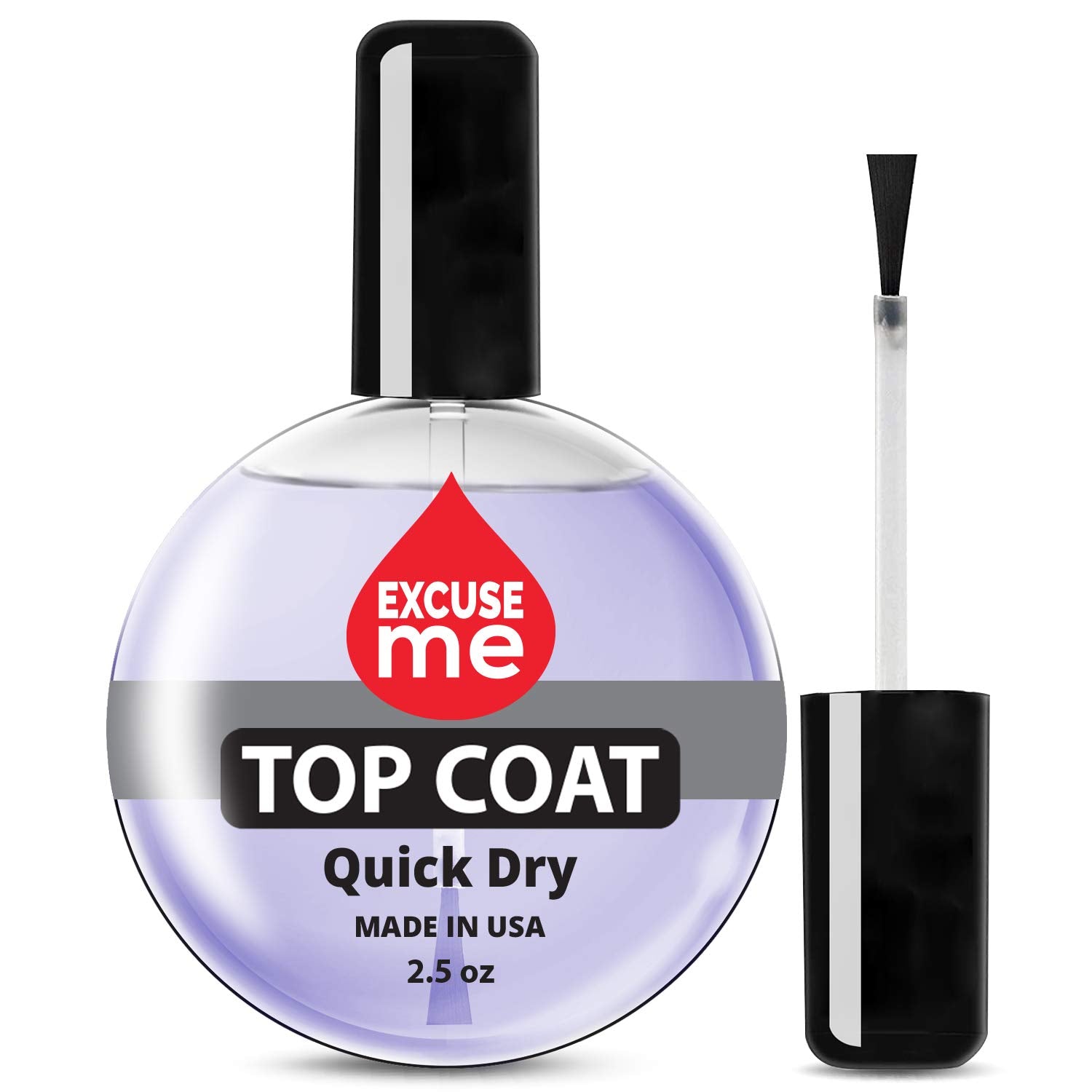 EXCUSE ME Quick Dry Fast Top Coat Long Lasting 2.5 oz