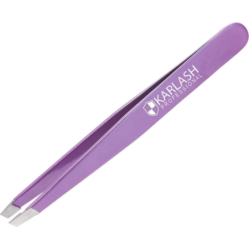 Karlash Slant Tweezers Stainless Steel Slant Tip - Purple