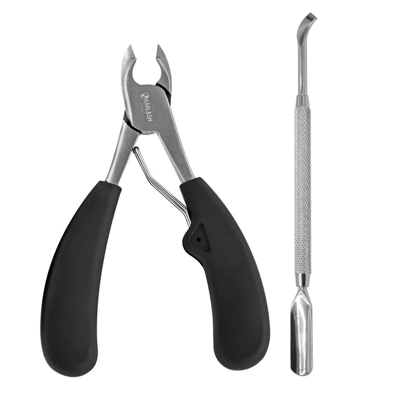 Maccibelle Nail Nipper for Ingrow and Thick Toe Nail + Cuticle Pusher Tool #16