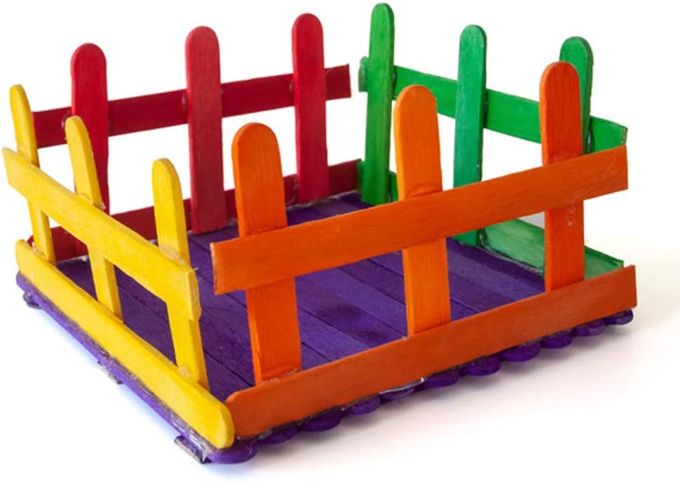 Karlash Craft Sticks Ice Cream Sticks Natural Wood Popsicle Craft Sticks 4.5 inch Length