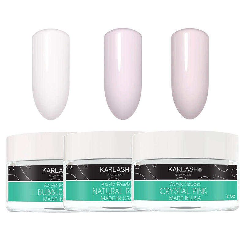 Karlash Acrylic Liquid Monomer 3.78 oz + 3 Acrylic Powder 2 oz