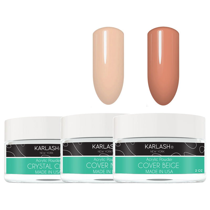 Karlash Acrylic Liquid Monomer 3.78 oz + 3 Acrylic Powder 2 oz