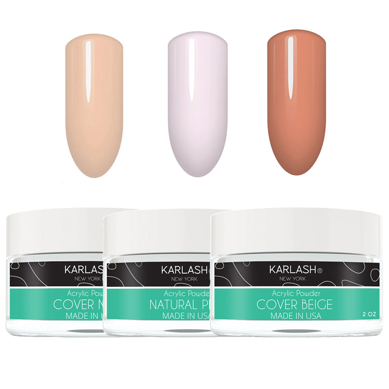 Karlash Acrylic Liquid Monomer 3.78 oz + 3 Acrylic Powder 2 oz
