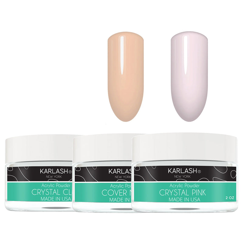 Karlash Acrylic Liquid Monomer 3.78 oz + 3 Acrylic Powder 2 oz