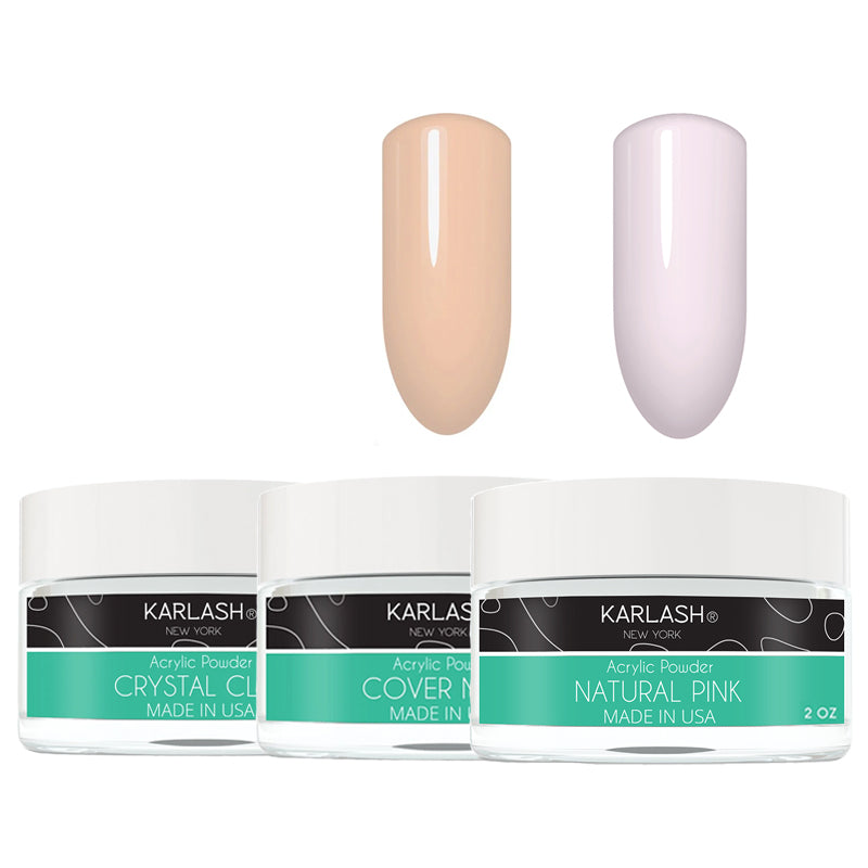 Karlash Acrylic Liquid Monomer 3.78 oz + 3 Acrylic Powder 2 oz