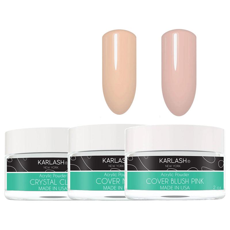 Karlash Acrylic Liquid Monomer 3.78 oz + 3 Acrylic Powder 2 oz