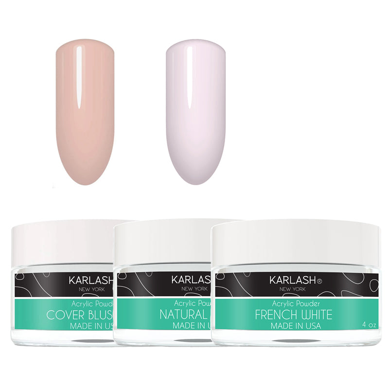 Karlash Acrylic Liquid Monomer 3.78 oz + 3 Acrylic Powder 2 oz