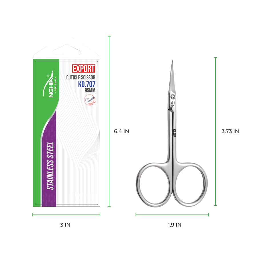 NGHIA Cuticle Scissors Stainless Steel - KD-707 95MM