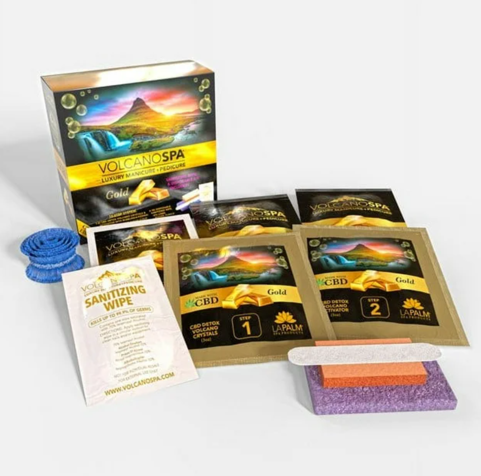 La Palm Volcano Spa Pedicure 6 Step Kit - Gold