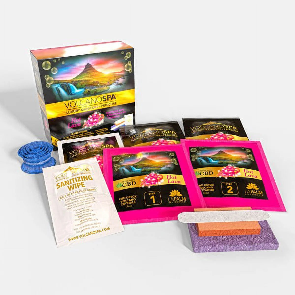 La Palm Volcano Spa Pedicure 6 Step Kit - Hot Lava